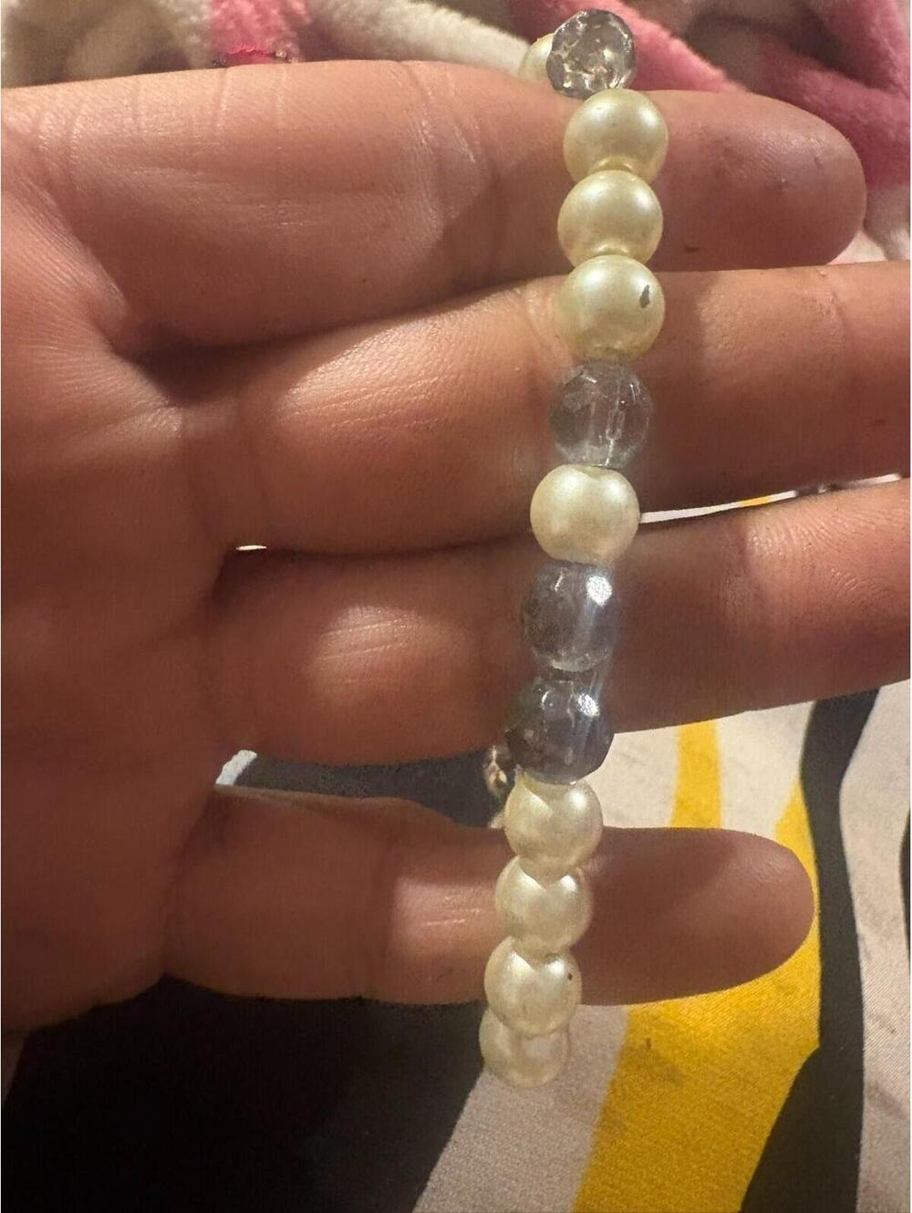 Pearl and AB Crystal bracelet